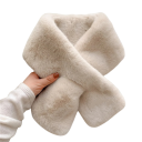 Damska szala 80–100 x 11,5 cm Jednobarwna szala z sztucznego futra Miekki grzejący modny zimowy dodatek Elegancka wygodna futrzana szala do codziennego noszenia 8