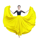 Dámská taneční sukně dlouhá kolová s vysokým pasem, lehký šifon, sukně pro flamenco, balet, lidové tance a scénická vystoupení 2