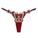 Dámská tanga s motýlí výšivkou z průhledné síťoviny s nastavitelným pasem sexy spodní prádlo na každodenní nošení univerzální velikost 3