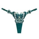 Dámská tanga s motýlí výšivkou z průhledné síťoviny s nastavitelným pasem sexy spodní prádlo na každodenní nošení univerzální velikost 1