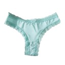 Dámská tanga s ozdobným krajkovým lemem a mašličkou hladké sexy spodní prádlo s minimálním zadním dílem na každodenní nošení 3