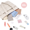Dámská taška přes rameno s velkou kapacitou 20 l a kapsou na notebook 15,6" prošívaný design 41,5 x 15,1 x 30,5 cm na dojíždění i do školy 13