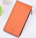 Dámska tenká peňaženka z PU kože Dlhý formát Kapsa na zips Priehradky na karty Zapínanie na patentku Rozmer 19 x 10,5 x 1 cm 4