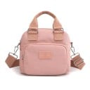 Dámska textilná kabelka do ruky aj cez rameno 22 x 20 x 13 cm Odnímateľný nastaviteľný popruh Predné vrecko na zips Nylon a polyester 3