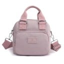 Dámska textilná kabelka do ruky aj cez rameno 22 x 20 x 13 cm Odnímateľný nastaviteľný popruh Predné vrecko na zips Nylon a polyester 4