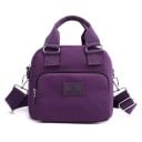 Dámska textilná kabelka do ruky aj cez rameno 22 x 20 x 13 cm Odnímateľný nastaviteľný popruh Predné vrecko na zips Nylon a polyester 6
