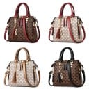 Damska torba crossbody do ręki i na ramię z PU skóry Wzór geometryczny Odpinany pasek Zawieszka z frędzlami Wymiary 26 x 24 x 13 cm 7