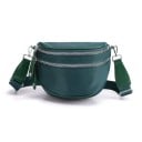 Damska torba crossbody w kształcie półksiężyca z nylonu Dwie kieszenie na suwak Szeroki regulowany pasek z karabinkami 23 x 18 x 13 cm 5