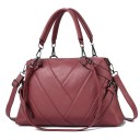 Damska torba do ręki i na ramię Przeszywany wzór w kształcie V Dwa uchwyty i odpinany pasek Sztuczna skóra 37 x 22 x 10 cm 3