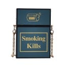 Damska torebka crossbody w kształcie paczki papierosów z napisem Smoking Kills Łańcuszkowy pasek Z PU skóry Wymiary 10 x 5 x 15 cm 7