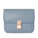Damska torebka crossbody z klapą i prostokątną metalową klamrą Prostokątny minimalistyczny kształt Wąski pasek Prawa skóra i skóra PU 2