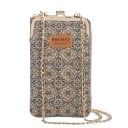 Damska torebka na ramię z sztucznej skóry z metalowym łańcuszkiem 60 cm Ramkowe zapięcie Powierzchnia z korkowym wyglądem 19 x 11 x 5 cm 6