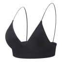 Dámská trojúhelníková podprsenka bralette s hlubokým výstřihem do V na tenkých ramínkách s nízkými zády a širokým spodním lemem 9