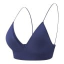 Dámská trojúhelníková podprsenka bralette s hlubokým výstřihem do V na tenkých ramínkách s nízkými zády a širokým spodním lemem 4