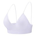 Dámska trojuholníková podprsenka bralette s hlbokým výstrihom do V na tenkých ramienkach s nízkymi chrbtom a širokým spodným lemom 12