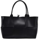 Dámská velká kabelka shopper z umělé kůže Pletený vzor ze širokých pásů Dvě dlouhá ucha Ozdobná mašle Prostorná 49 x 26 x 14 cm 8