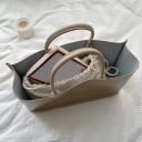 Dámská velká kabelka shopper z umělé kůže Taška do ruky se dvěma uchy Otevřená horní část Hladký povrch Rozměry 35 x 19 x 10 cm 7