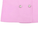 Dámská vesta s dvojřadým zapínáním na knoflíky bez rukávů polyester růžová krátký střih pro každodenní nošení a vrstvení 5