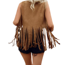 Dámská vesta s třásněmi a kovovými cvočky bez zapínání polyester elastan bez rukávů pro volnočasové nošení a stylové vrstvení 5