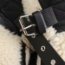 Dámska zimná bunda polyesterová béžová bunda na zips s kožuchom hrejivý golier a vrecká elegantný teplý kabát na zimné každodenné nosenie 7