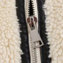 Dámska zimná bunda polyesterová béžová bunda na zips s kožuchom hrejivý límec a vrecká elegantný teplý kabát na zimné každodenné nosenie 8