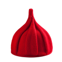 Damska zimowa spiczasta pleciona czapka 22×33 cm 100% akryl Czapka spiralna z kwiatowym wzorem 3