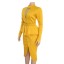 Damska żółta asymetryczna sukienka 2