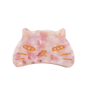 Damskamm med katt Motiv Böjd plastklämma med kattansikte Söt hårklämma Fast grepp Stiligt håraccessoar 7