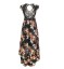 Dámské asymetrické šaty s květinami J1075 6