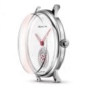 Dámské automatické hodinky Sea-Gull Luxusní se srdcovou vteřinovkou Voděodolné 50 m Průměr 34 mm Safírové sklo Kožený řemínek Bílý ciferník 5