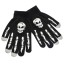 Dámske čierne rukavice s kosťami 5