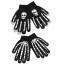 Dámske čierne rukavice s kosťami 1