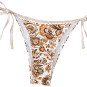 Dámské dvoudílné bikiny s květinovým vzorem Trojúhelníkový top a kalhotky na zavazování Elegantní letní plavky na pláž i dovolenou 3