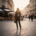 Dámské dvouřadové sako se stříbrnými srdíčky Ozdobné aplikace Špičaté klopy Kapsy Polyester a bavlna Černé Do práce i na večírek 5