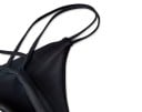 Dámske erotické tanga s dvojitými šnúrkami na bokoch Hladký čierny nylon Minimalistický strih s úzkym zadným dielom Zvádzajúce spodné prádlo 6