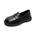 Dámské formální boty Nazouvací mokasíny penny loafers Ozdobný pásek přes nárt Materiál PVC Do práce do školy i na běžné nošení 4