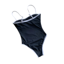 Dámské jednodílné plavky Jednobarevné provedení Výstřih do O Polyester Rychleschnoucí materiál Letní plážová móda 3
