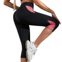 Dámske jogové legíny s vysokým pásom Športové legíny po lýtka Elastické fitness nohavice na cvičenie Priedušné pohodlné legíny 3