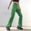 Dámske kockované nohavice zelenej 1