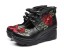 Dámské kotníkové boty s květinami A658 1