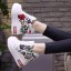 Dámské kotníkové boty s květinami J1102 3