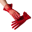 Dámské krajkové rukavice tenké průhledné prodyšné polyester dlouhé společenské elegantní doplněk na večerní nošení 11