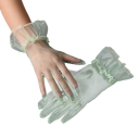Dámské krajkové rukavice tenké průhledné prodyšné polyester dlouhé společenské elegantní doplněk na večerní nošení 5