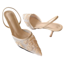 Dámské lodičky slingback se špičatou špičkou a jehlovým podpatkem květinová výšivka na síťovině svršek PU pryžová podrážka na svatbu 2