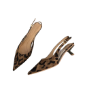 Dámské lodičky slingback se špičatou špičkou nízký podpatek matný semišový vzhled hladký svršek PU pryžová podrážka do práce i společnosti 5