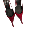 Dámske lodičky slingback Špičatá špička Lesklý lakovaný povrch Tvarovaný jehlový podpätok PU a mikrovlákno Na svadbu ples aj párty 6