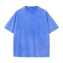 Dámske oversize tričko s krátkym rukávom Streetwear top s okrúhlym výstrihom Módny voľný strih Vintage washed vzhľad pre každý deň 2