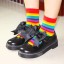Dámske ponožky s farebnými pruhmi 12