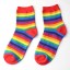 Dámske ponožky s farebnými pruhmi 3