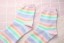 Dámske ponožky s farebnými pruhmi 7